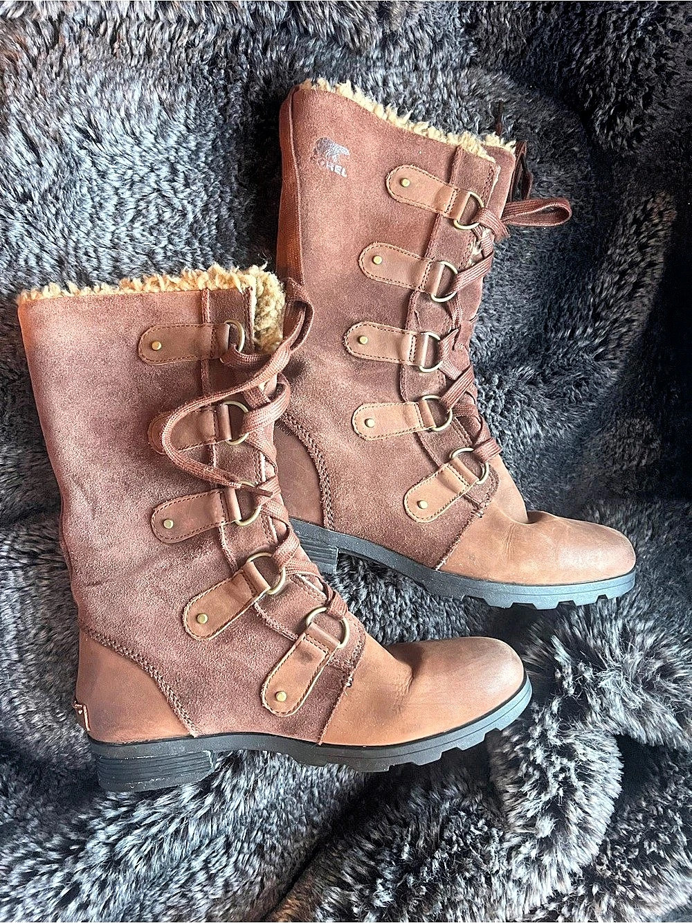 Sorel High Mid Lace Waterproof Snow Boot Boots Brown